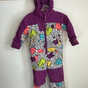 Burton one piece snow suit with matching gloves